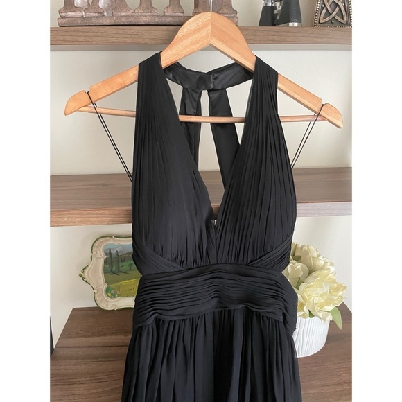 EUC Aidan Dress Size 4 Mattox Black Halter Maxi Dress Prom Formal Worn once - Picture 3 of 15